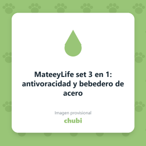 MateeyLife set 3 en 1: antivoracidad y bebedero de acero