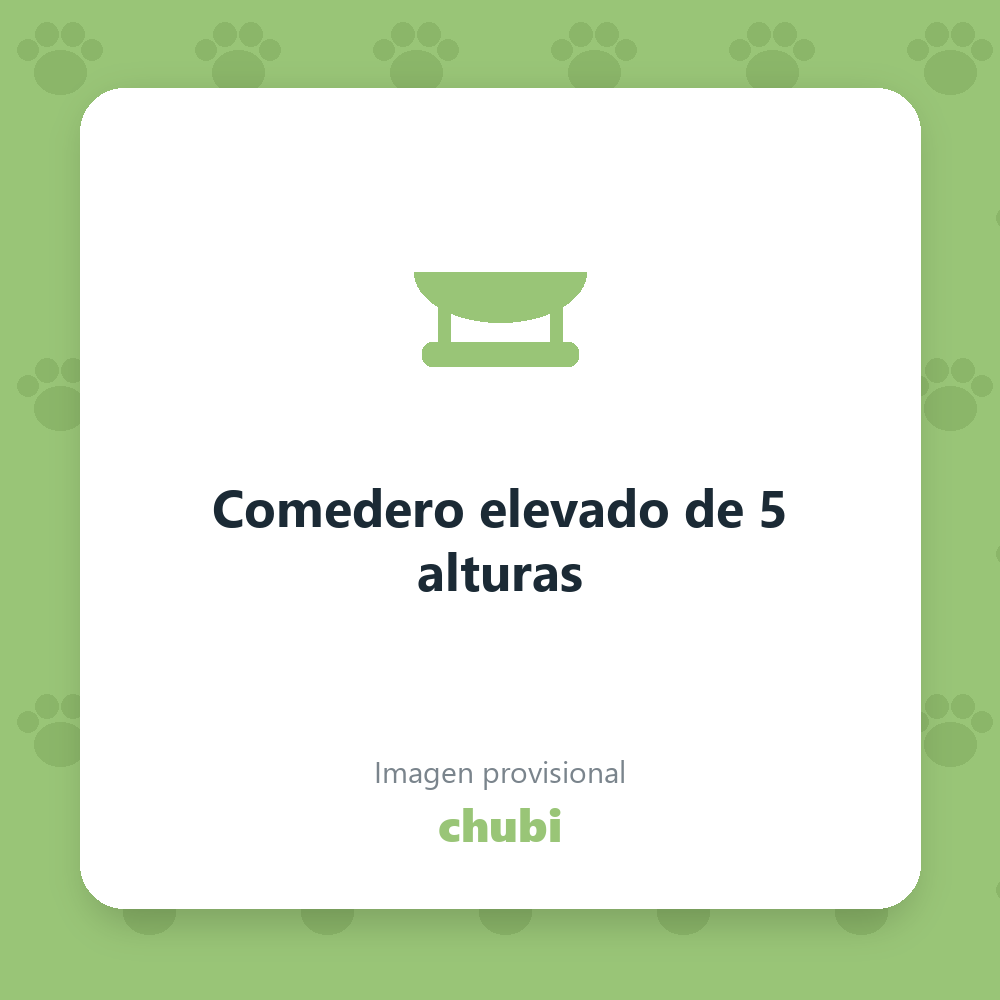 Comedero elevado de 5 alturas