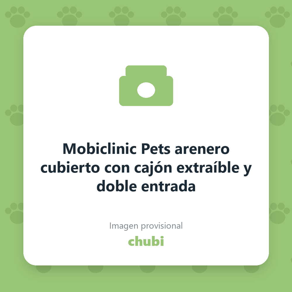 Mobiclinic Pets arenero cubierto con cajón extraíble y doble entrada