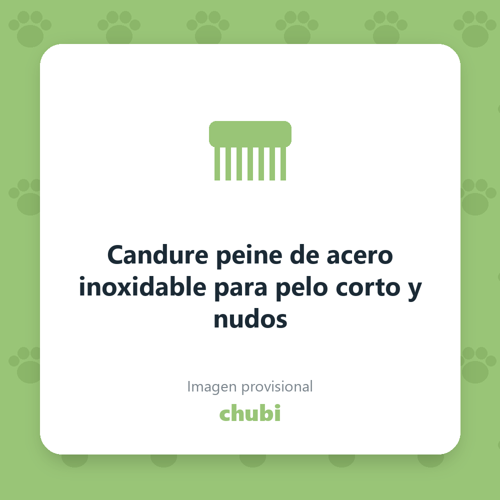 Candure peine de acero inoxidable para pelo corto y nudos