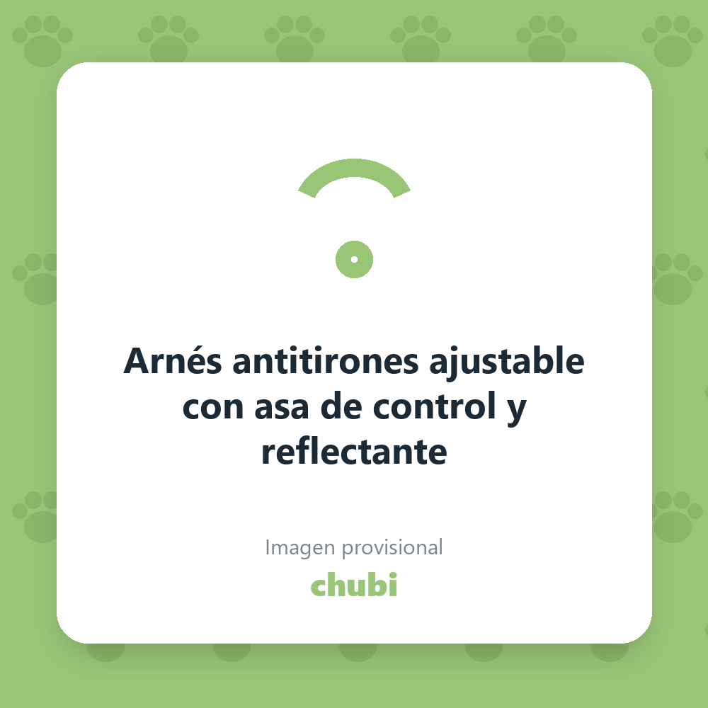 Arnés antitirones ajustable con asa de control y reflectante