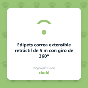 Edipets correa extensible retráctil de 5 m con giro de 360º