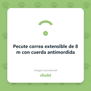 Pecute correa extensible de 8 m con cuerda antimordida