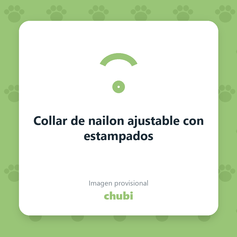 Collar de nailon ajustable con estampados