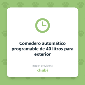 Comedero automático programable de 40 litros para exterior
