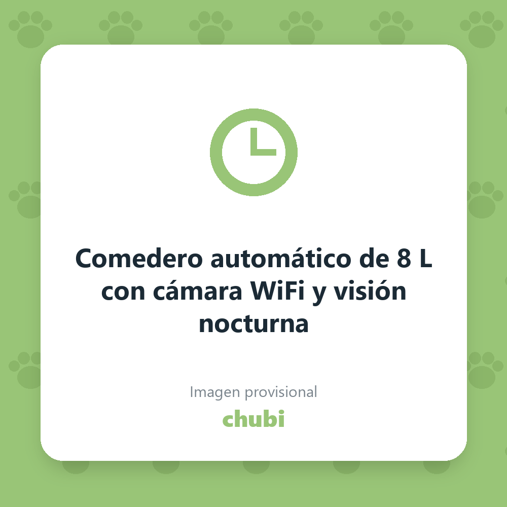 Comedero automático de 8 L con cámara WiFi y visión nocturna