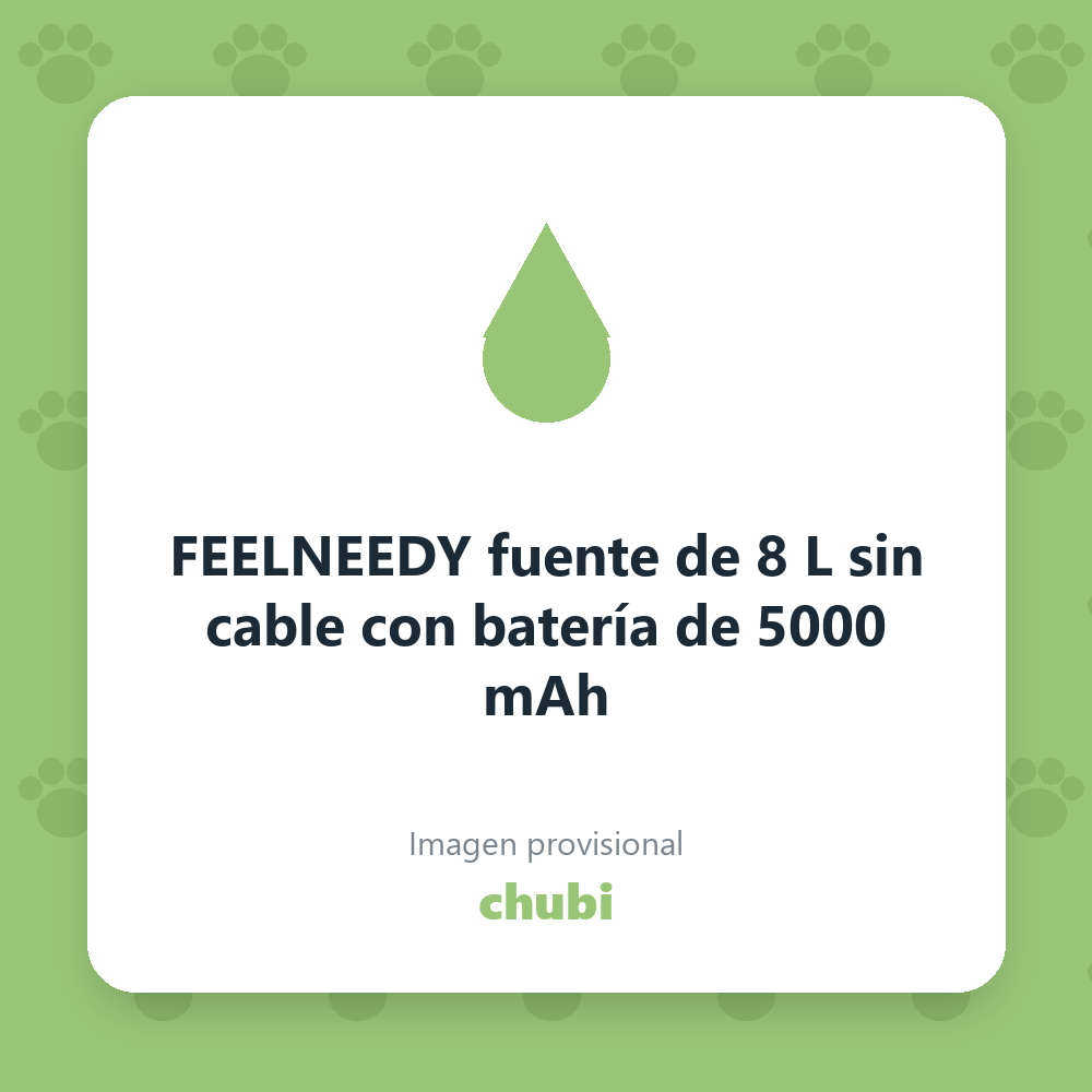 FEELNEEDY fuente de 8 L sin cable con batería de 5000 mAh