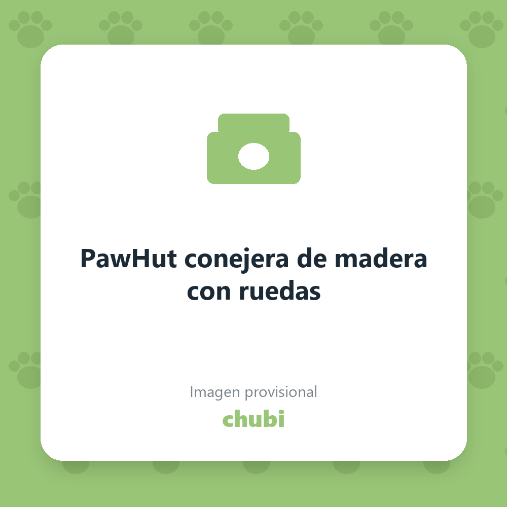 PawHut conejera de madera con ruedas