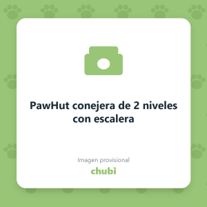 PawHut conejera de 2 niveles con escalera
