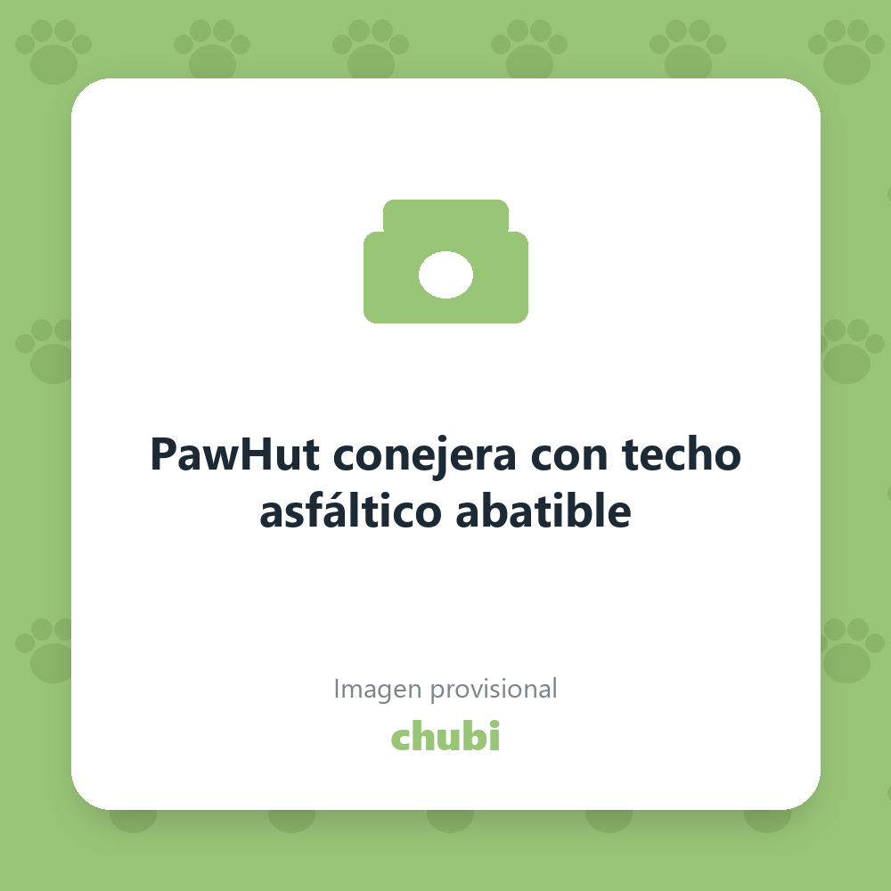 PawHut conejera con techo asfáltico abatible