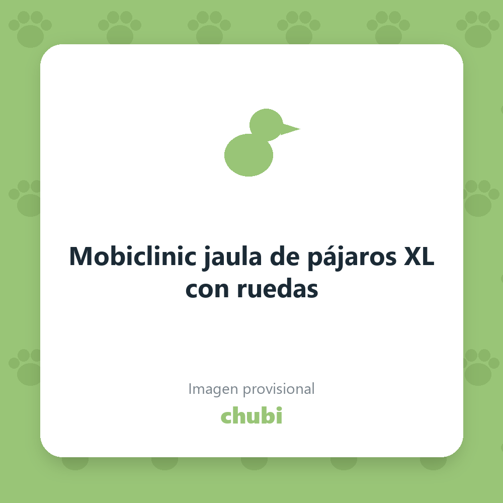 Mobiclinic jaula de pájaros XL con ruedas