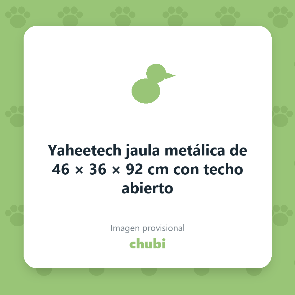 Yaheetech jaula metálica de 46 × 36 × 92 cm con techo abierto