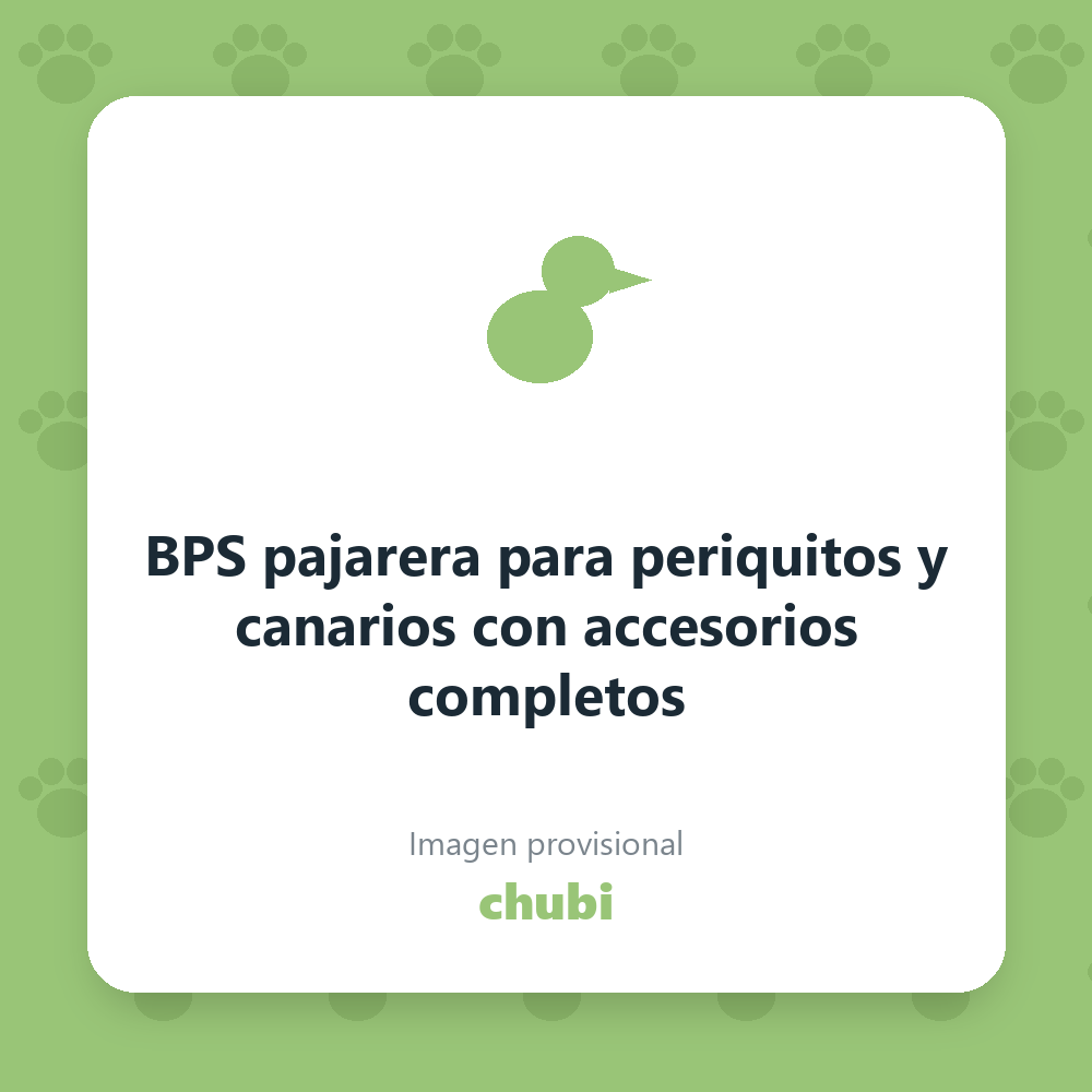 BPS pajarera para periquitos y canarios con accesorios completos