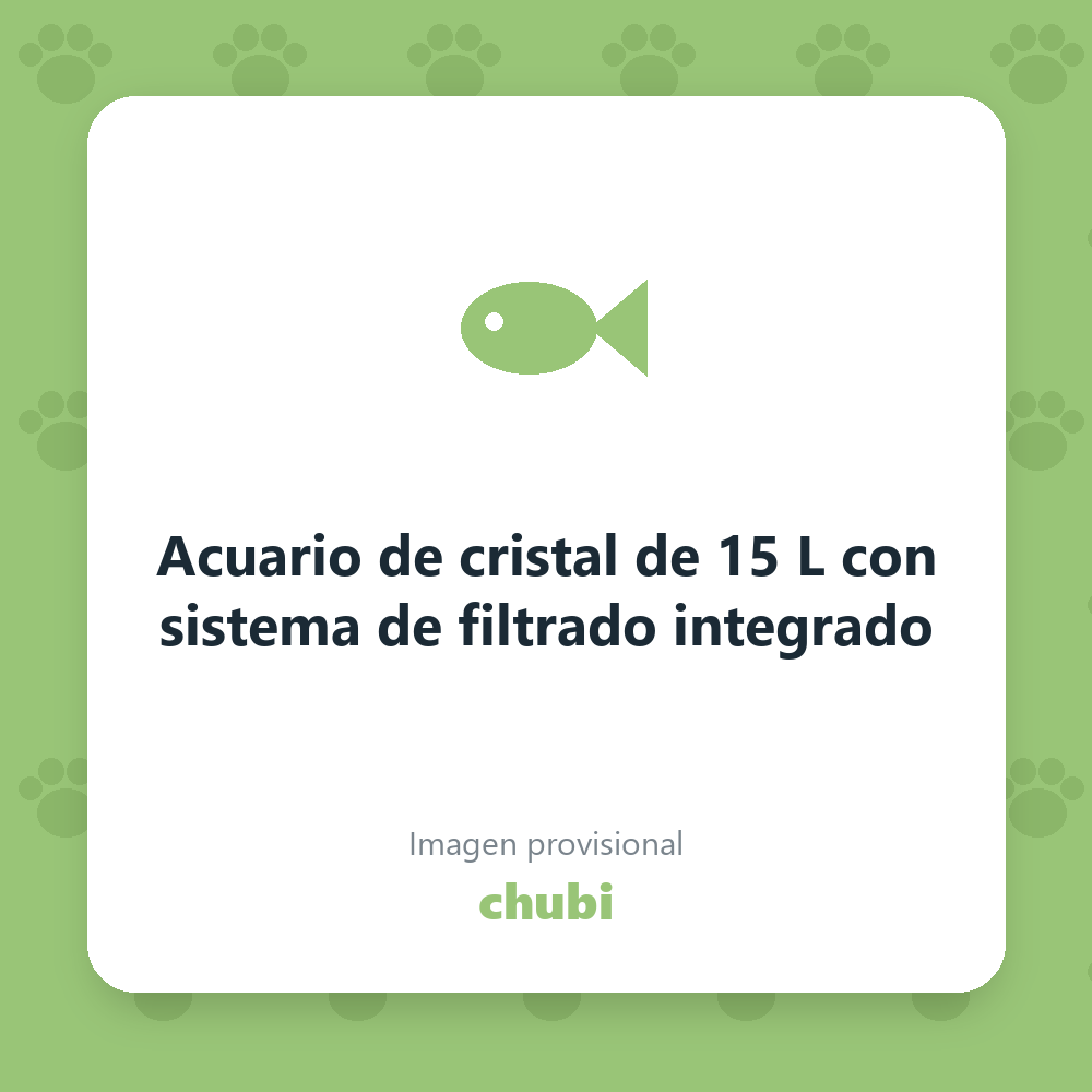 Acuario de cristal de 15 L con sistema de filtrado integrado