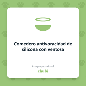 Comedero antivoracidad de silicona con ventosa