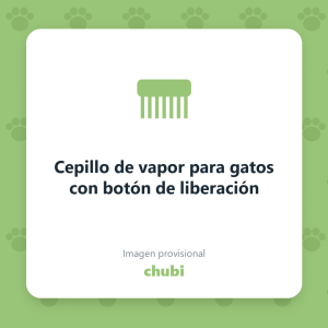 Cepillo de vapor para gatos con botón de liberación