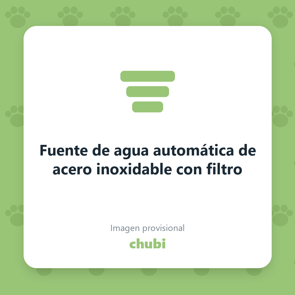 Fuente de agua automática de acero inoxidable con filtro