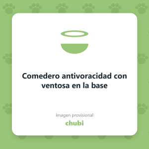Comedero antivoracidad con ventosa en la base
