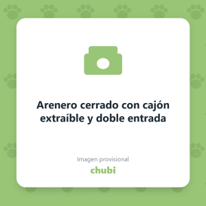 Arenero cerrado con cajón extraíble y doble entrada