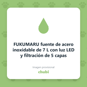 FUKUMARU fuente de acero inoxidable de 7 L con luz LED y filtración de 5 capas