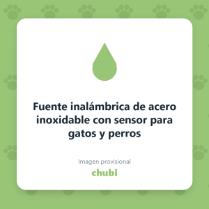 Fuente inalámbrica de acero inoxidable con sensor para gatos y perros