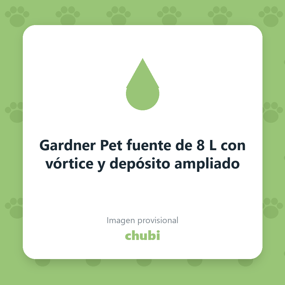 Gardner Pet fuente de 8 L con vórtice y depósito ampliado