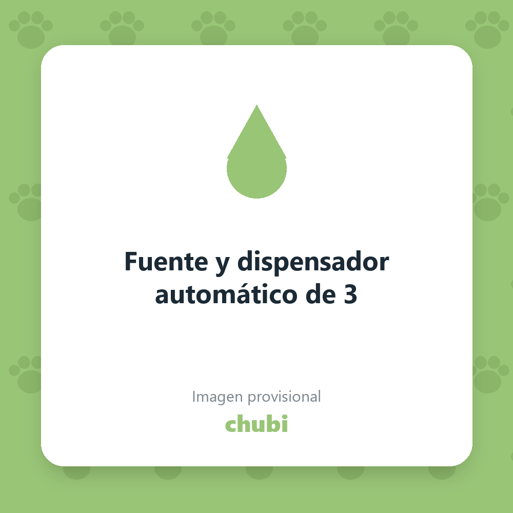 Fuente y dispensador automático de 3