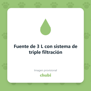 Fuente de 3 L con sistema de triple filtración