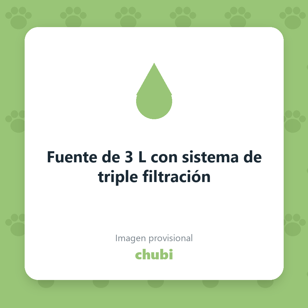 Fuente de 3 L con sistema de triple filtración
