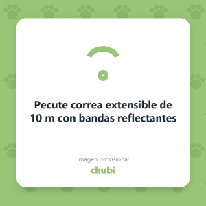 Pecute correa extensible de 10 m con bandas reflectantes