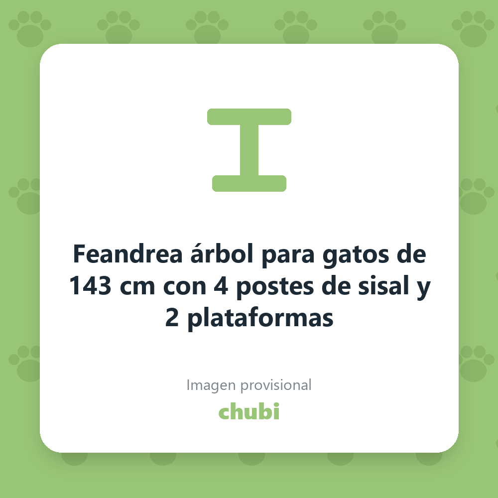 Feandrea árbol para gatos de 143 cm con 4 postes de sisal y 2 plataformas
