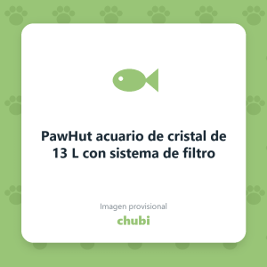 PawHut acuario de cristal de 13 L con sistema de filtro