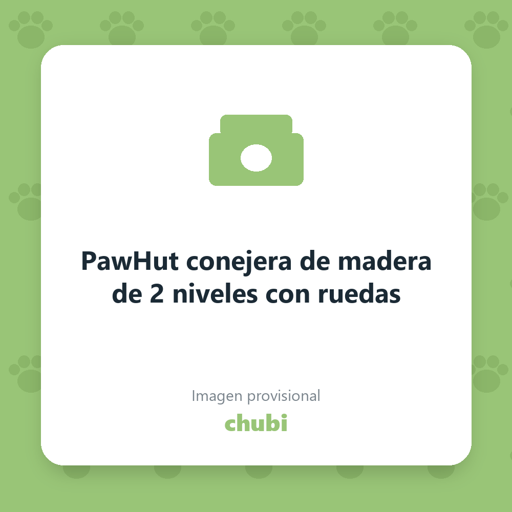 PawHut conejera de madera de 2 niveles con ruedas