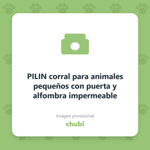 PILIN corral para animales pequeños con puerta y alfombra impermeable
