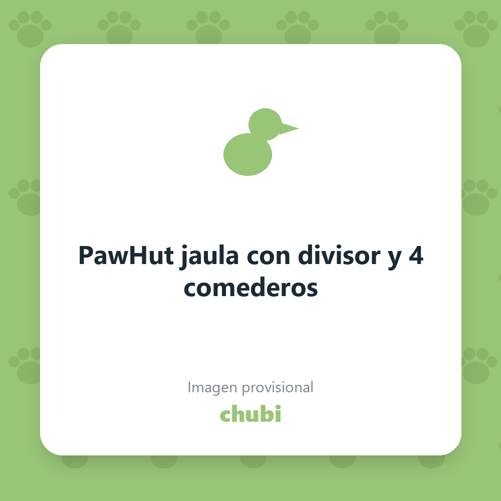 PawHut jaula con divisor y 4 comederos