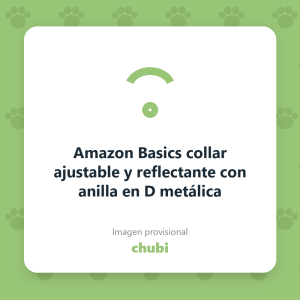 Amazon Basics collar ajustable y reflectante con anilla en D metálica