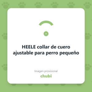 HEELE collar de cuero ajustable para perro pequeño