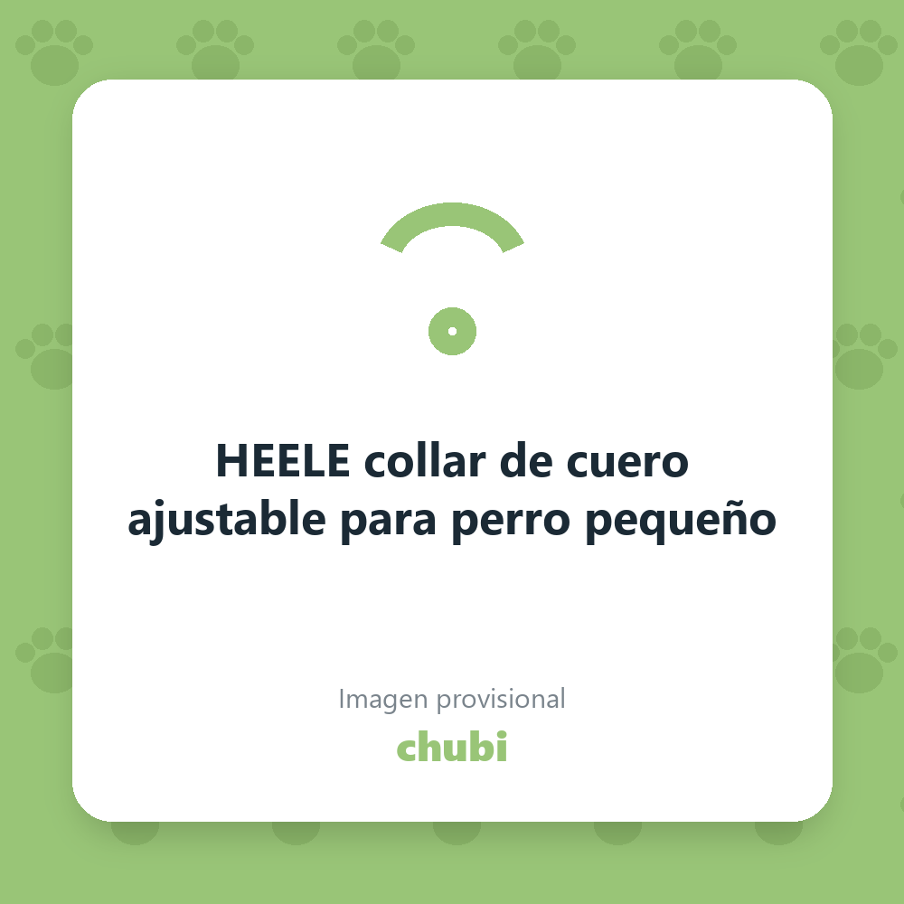 HEELE collar de cuero ajustable para perro pequeño