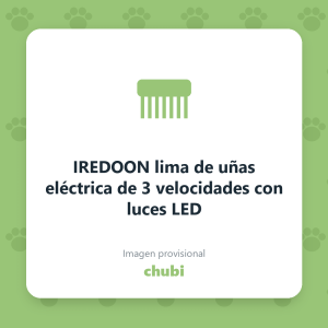 IREDOON lima de uñas eléctrica de 3 velocidades con luces LED