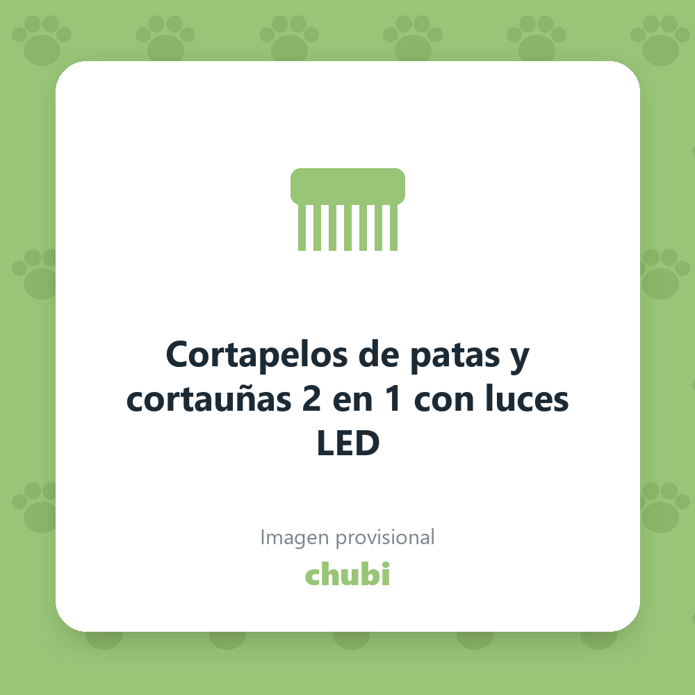 Cortapelos de patas y cortauñas 2 en 1 con luces LED