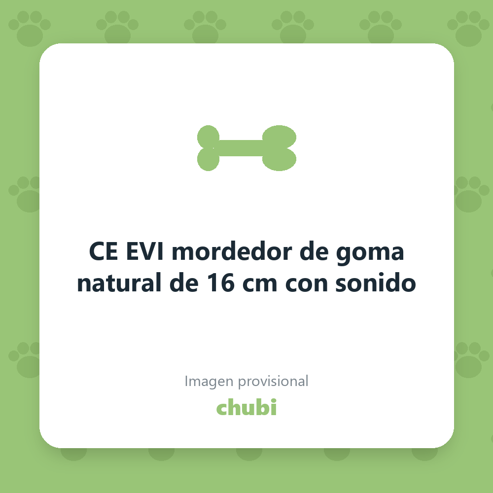 CE EVI mordedor de goma natural de 16 cm con sonido