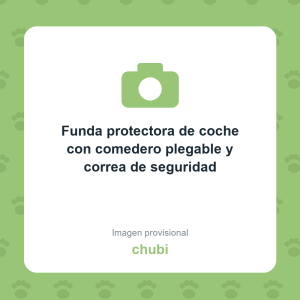 Funda protectora de coche con comedero plegable y correa de seguridad